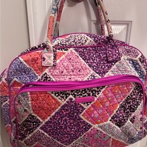 Vera Bradley Pink and Purple Patchwork Travel Bag